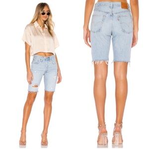 Levi’s 501 High Rise Slouchy Shorts Jean 100% Cotton Size 24